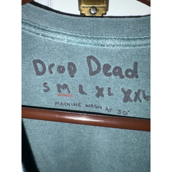 Dropdead survival horrors graphic textured tshirt size M - Picture 3 of 3